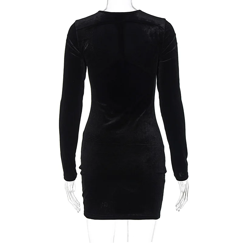 Velvet Cut-Out Bodycon Mini - Image 6