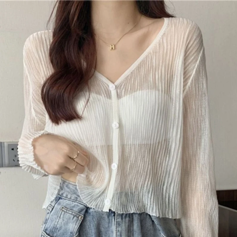 Sheer Knit Cardigan - Image 6