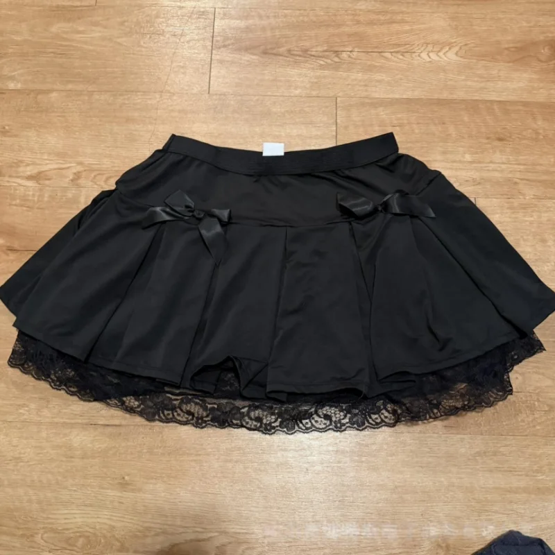 Goth Mesh-Lace Pleated Skirt - Image 4