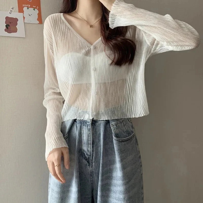 Sheer Knit Cardigan - Image 2