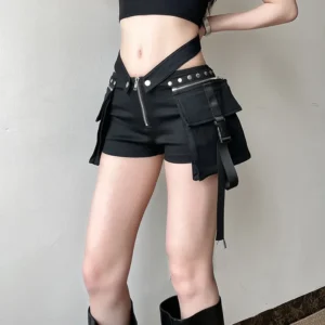 Gothic Coquette V-Waist Shorts
