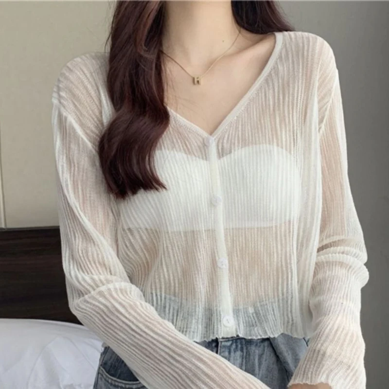 Sheer Knit Cardigan - Image 5