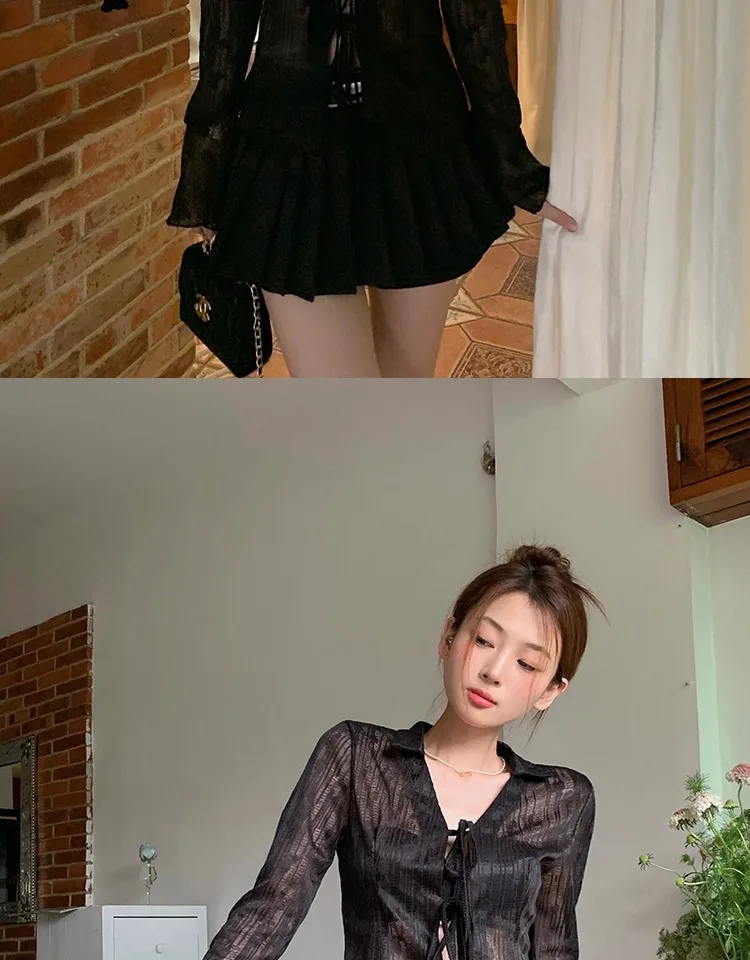 V-Neck Lace Tie-Front Top - Image 18