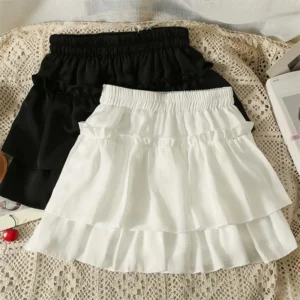 White Chiffon Ruffle Mini